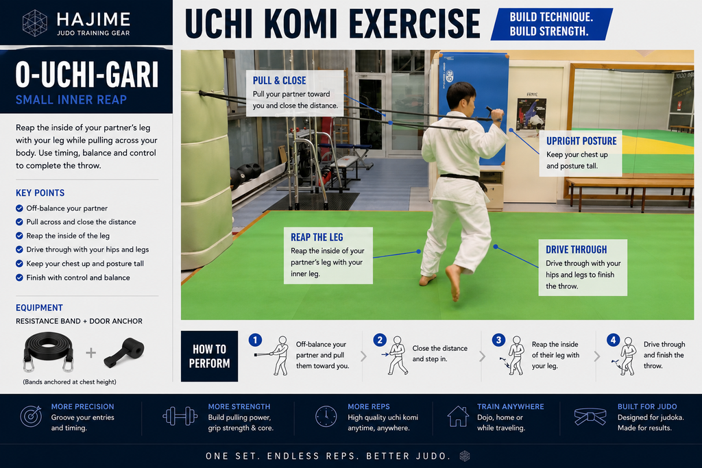 Judo Resistance Bands Set – 5 Levels for Uchi Komi, Strength & Conditioning