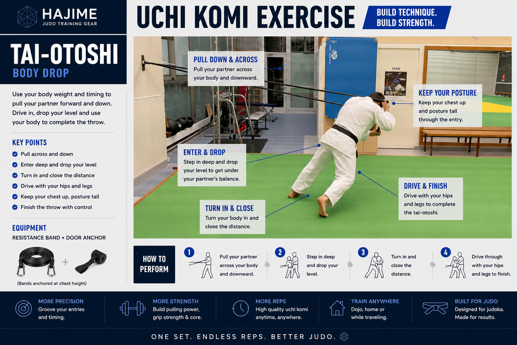 Judo Resistance Bands Set – 5 Levels for Uchi Komi, Strength & Conditioning