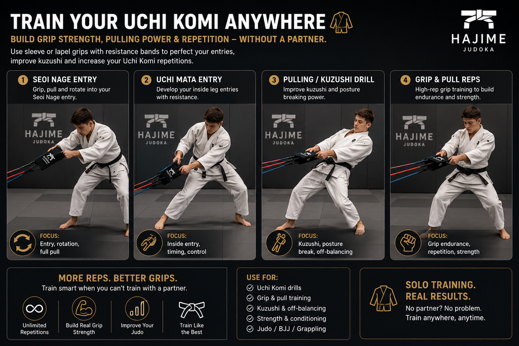 Judo Grip Trainer Kit – Sleeve & Lapel Resistance Uchi Komi Bands